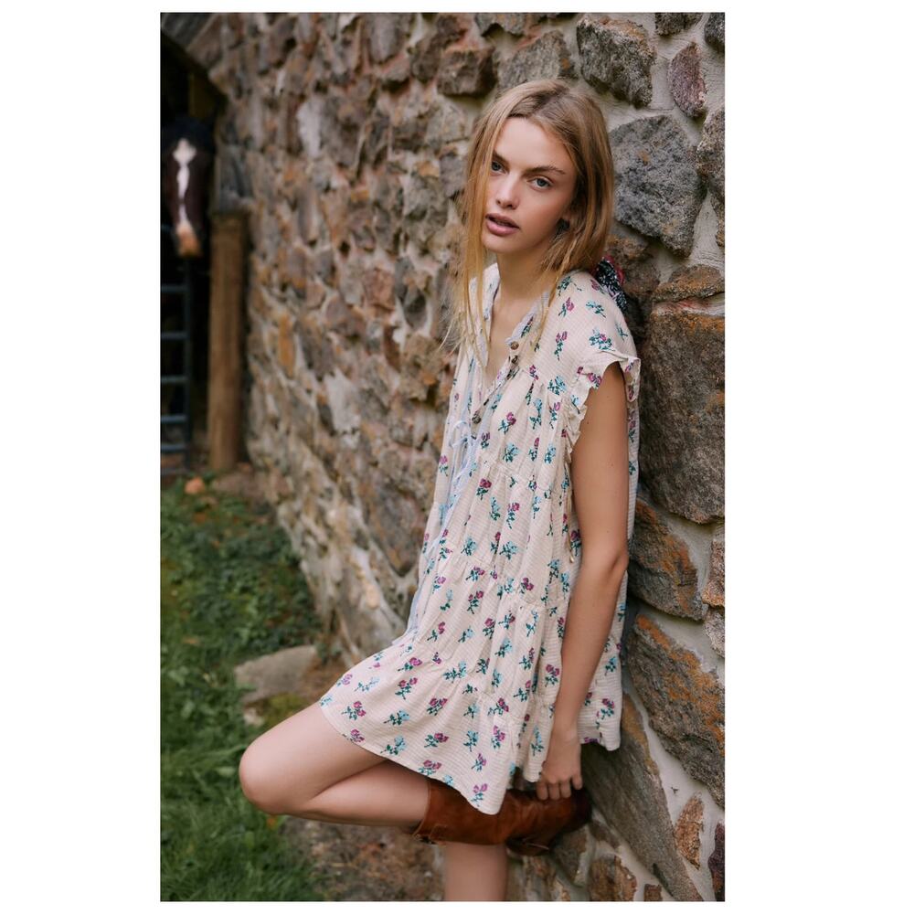 NEW Free People Sundown Print Tunic Dress Size XS - Picture 16 of 16